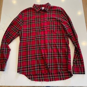Mens flannel button up shirt size M